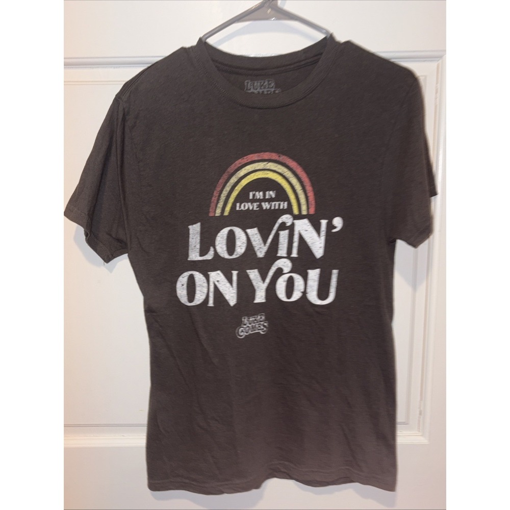 Luke Combs Shirt Womens Medium Gray Cotton Crew Neck Short Sleeve Stretch